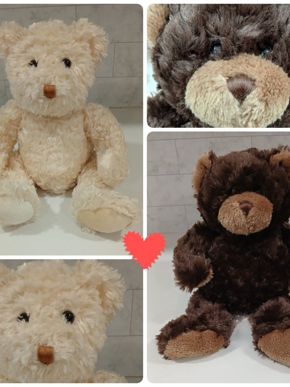 Dandee & Ganz Teddy Bears ,12 in. Like New ,Bundle for